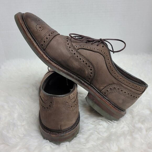 Allen Edmonds Strandmok Mens Size 8 D  Brown Nubuck Suede Dainite Rubber Sole main image 3